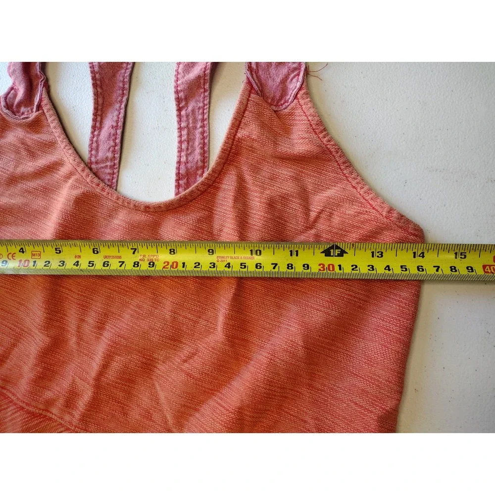 Free people boho‎ Orange Racerback Knit Mini Dress Size Small
